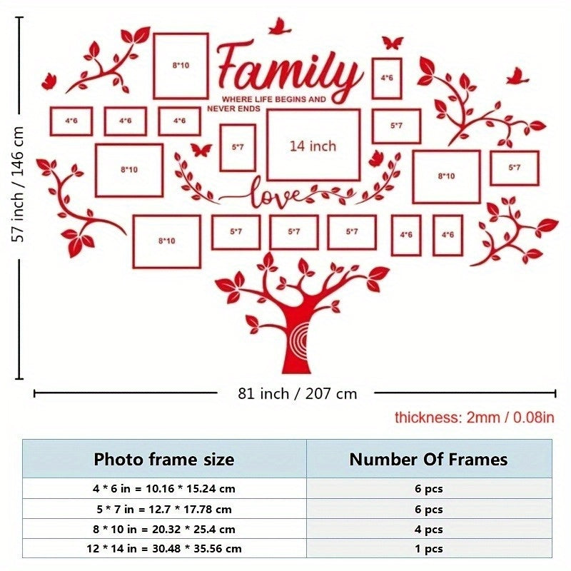 Acrylic 3D Photo Frame Tree