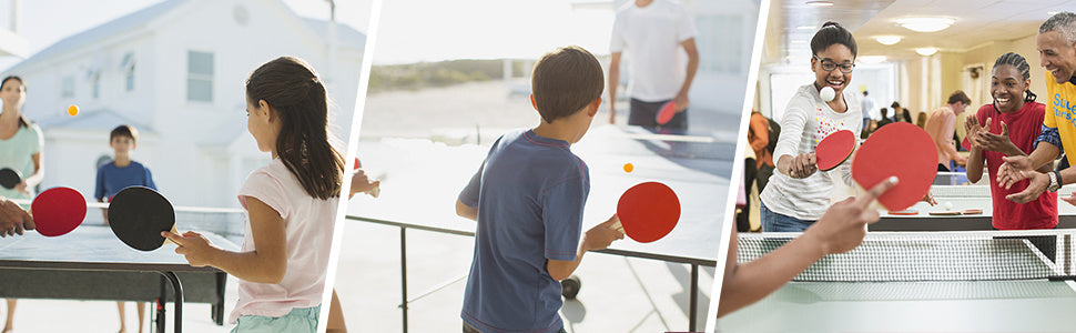 Ping Pong Paddle Set, Portable Table Tennis Set With Retractable Net