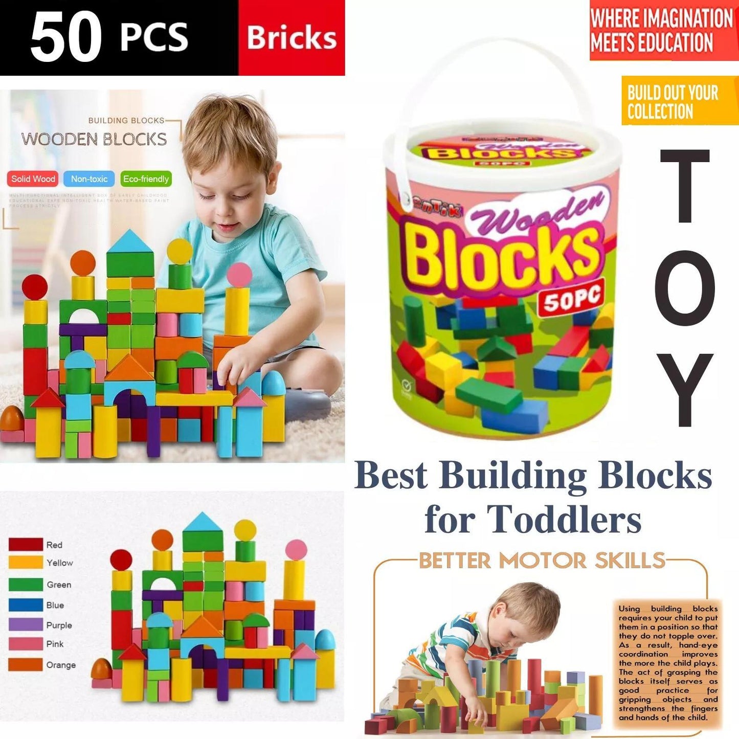 WOODEN BLOCKS CONSTRUCTION BUILDING BRICKS PIECES