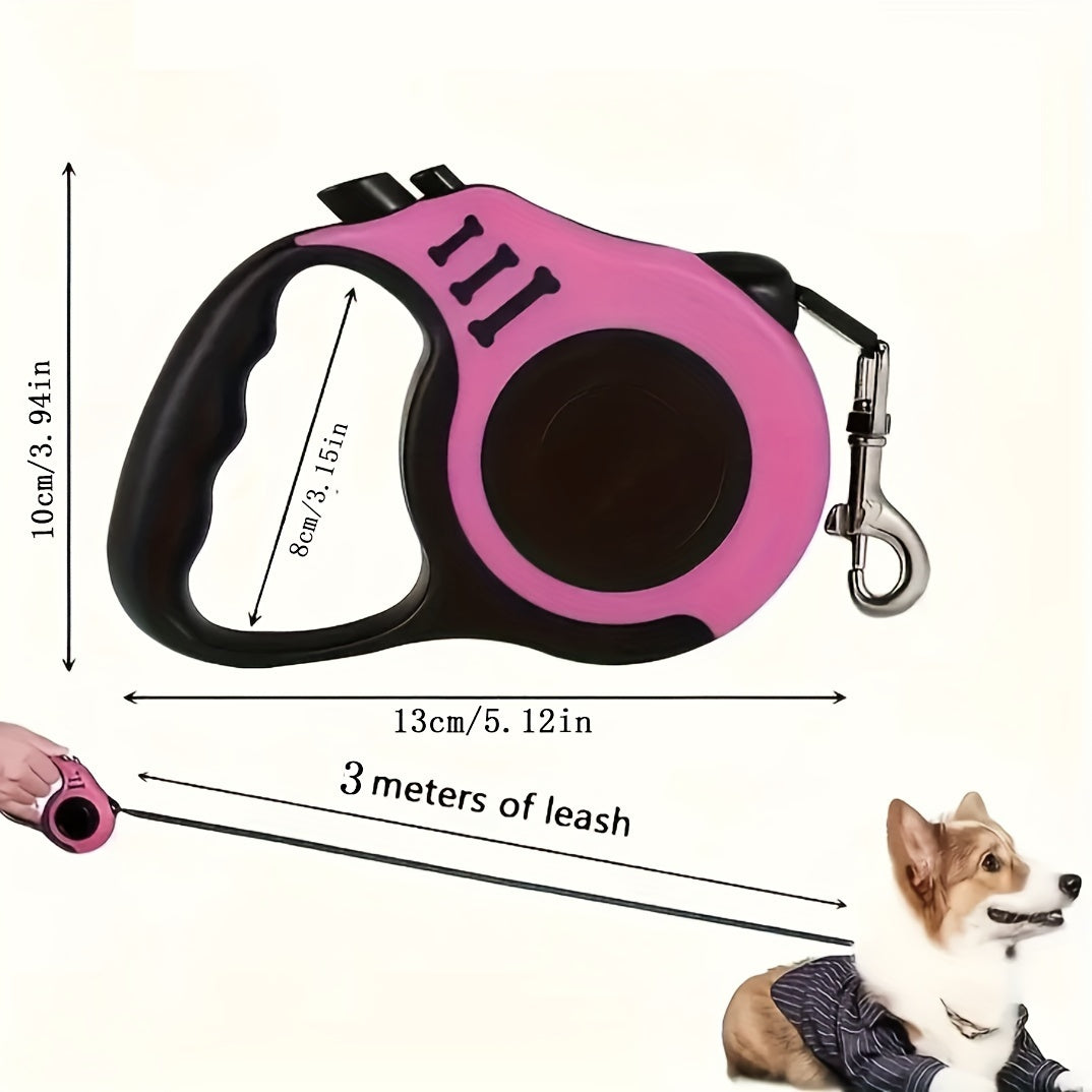 Retractable Dog Leash, Sturdy Dual-Switch Design with a One-Touch Brake And Lock Mechanism
