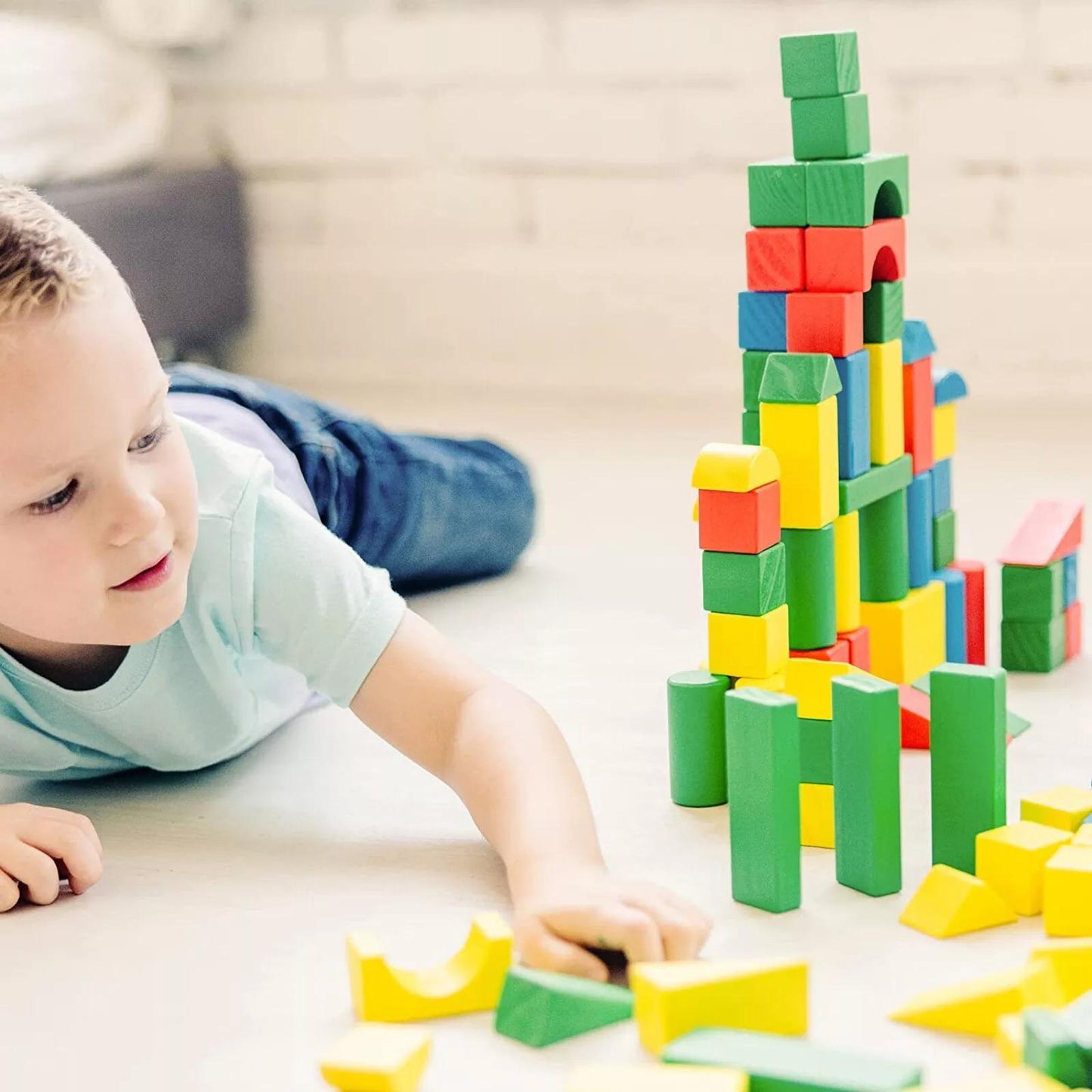 WOODEN BLOCKS CONSTRUCTION BUILDING BRICKS PIECES