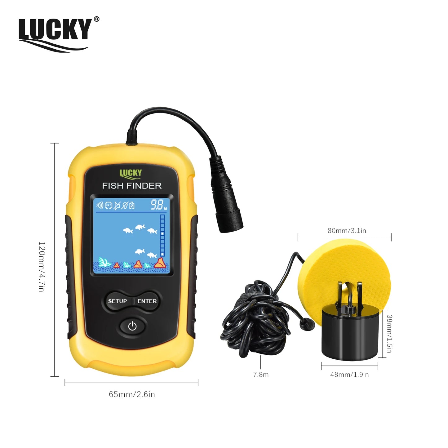 Alarm 100M Portable Sonar Fish Finders