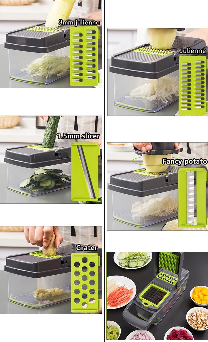 Vegetable Chopper Multifunctional Grater Cutter