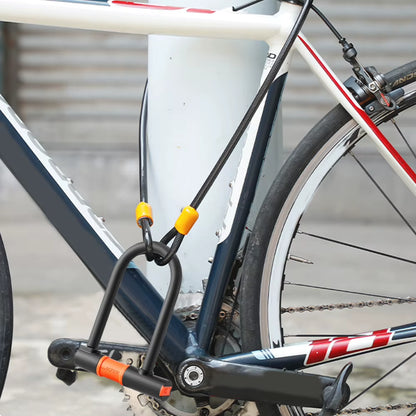 Bike U Lock Portable Mountain Road Bike Padlock Anti-Theft Safety Bike Lock Dustproof with 2 Keys Bicycle Accessories