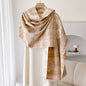 Cashmere-like Double-sided Scarf Camellia Tassel Air-conditioned Room Cloak