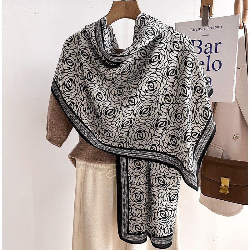 Color Matching Fashion Scarf Scarf Thin Warm Scarf Talma