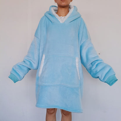 Flannel Lazy Fleece-lined Thickened Double Layer Composite Pullovers Home Wear