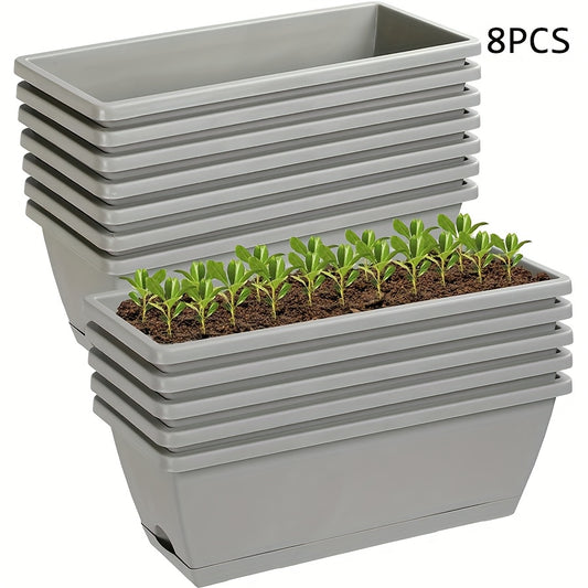 Window Box Planter with Drainage Holes and Trays