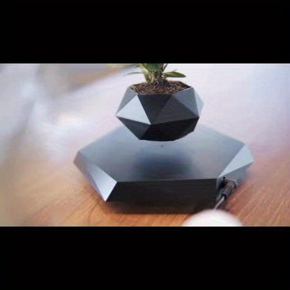 Magnetic Levitating Flower Pot - Contemporary Style, Polished Finish, Lightweight