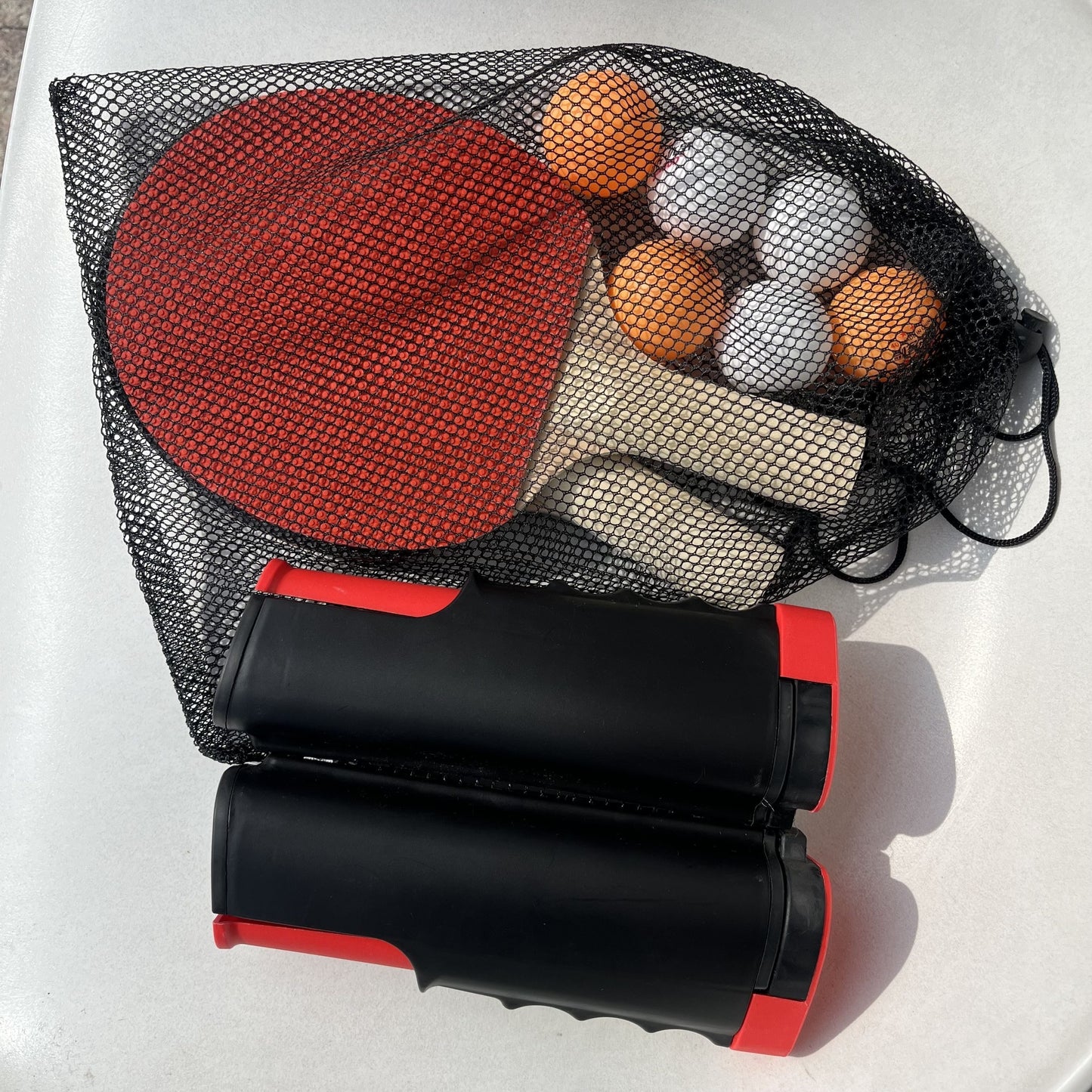 Ping Pong Paddle Set, Portable Table Tennis Set With Retractable Net