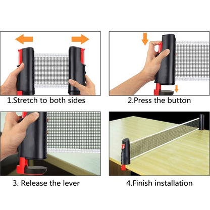 Ping Pong Paddle Set, Portable Table Tennis Set With Retractable Net