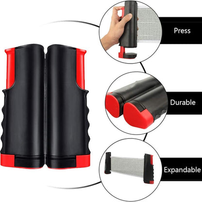 Ping Pong Paddle Set, Portable Table Tennis Set With Retractable Net