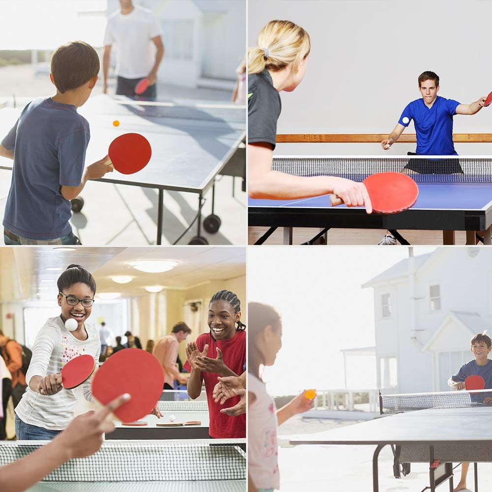 Ping Pong Paddle Set, Portable Table Tennis Set With Retractable Net