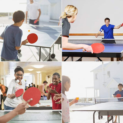 Ping Pong Paddle Set, Portable Table Tennis Set With Retractable Net