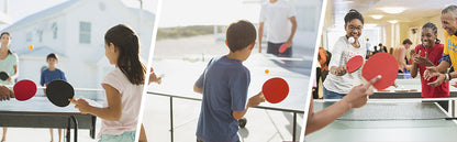Ping Pong Paddle Set, Portable Table Tennis Set With Retractable Net