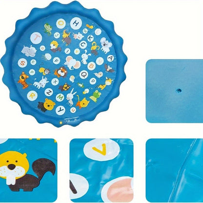 Water Sprinkler pad for Youngsters, Play A to Z Mat Outdoor Water Summer Toys