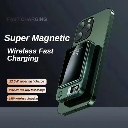 100000Mah Magnetic Power Bank Wireless Fast Charger for Magsafe Portable Auxiliary Battery Pack for Iphone Huawei Samsung 2025