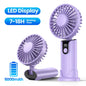 Portable Handheld Fan 5000Mah USB Rechargeable Foldable Fan 3 in 1 Personal Travel Fan with Digital Display Desk Fan