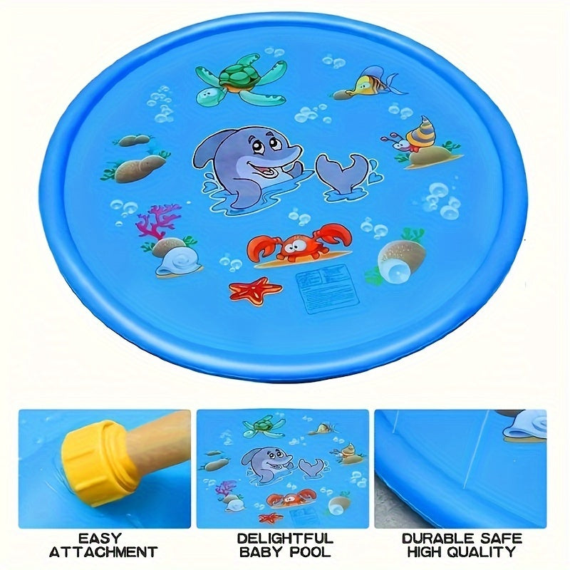 Snowmen Inflatable Splash Pad For Kids, PVC Water Play Mat