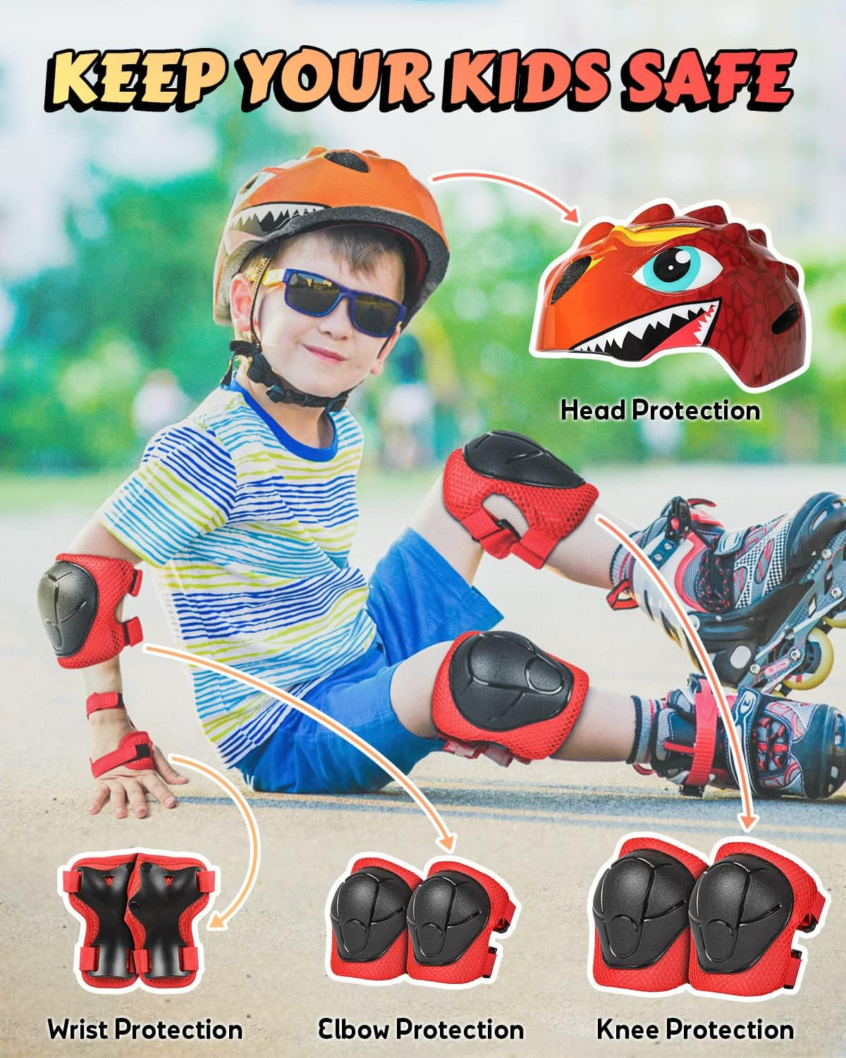 Kids Bike Helmet with Cute 3D Cartoon Design for Cycling Roller Skating Scooting Lightweight Sports Safety Helmet for Ages 3-8 Boys Girls with Size Adjustable