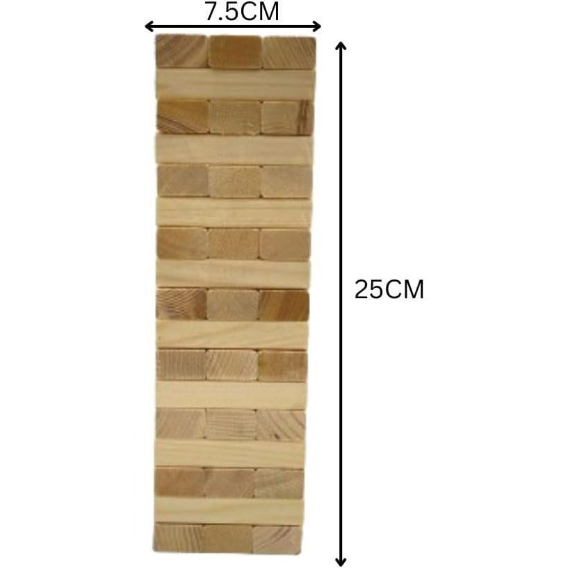 WOODBLOCK COLOURED & WOODEN TOWER BLOCKS GAME
