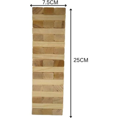WOODBLOCK COLOURED & WOODEN TOWER BLOCKS GAME