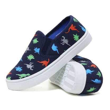 BOYS CANVAS SHOES NEW SKATE TRAINERS SLIP on CASUAL SUMMER PLIMSOLLS PUMPS SIZE