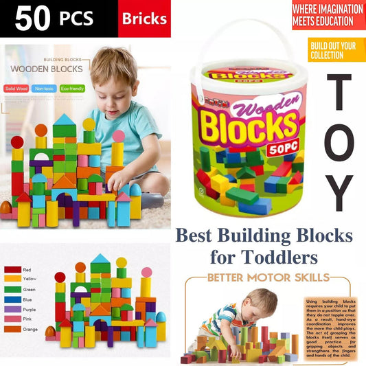 WOODEN BLOCKS CONSTRUCTION BUILDING BRICKS PIECES