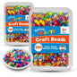 1000 Pony Beads Jewellery Making 9X6 Acrylic Plastic Mixed Glitter Pearl Barrel