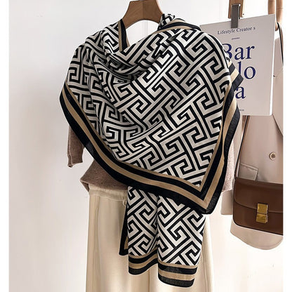 Color Matching Fashion Scarf Scarf Thin Warm Scarf Talma