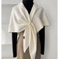 Wool Knitted Triangle Shawl Fashionable Warm Scarf