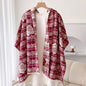 Cashmere-like Double-sided Scarf Camellia Tassel Air-conditioned Room Cloak