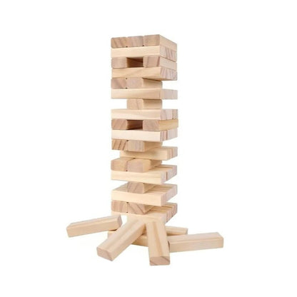 WOODBLOCK COLOURED & WOODEN TOWER BLOCKS GAME