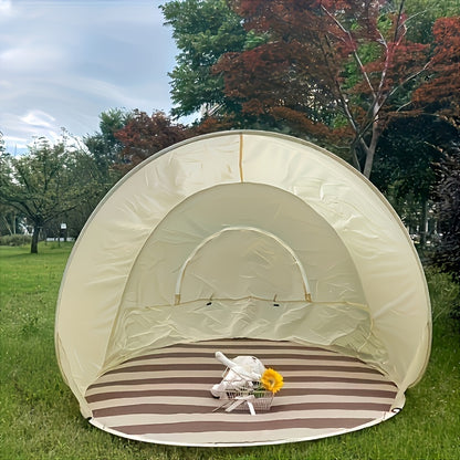Automatic Instant Pop-up Sun Shelter, Portable Beach Tent, UV Protection, Easy Zipper Closure, with Compact Carry Bag
