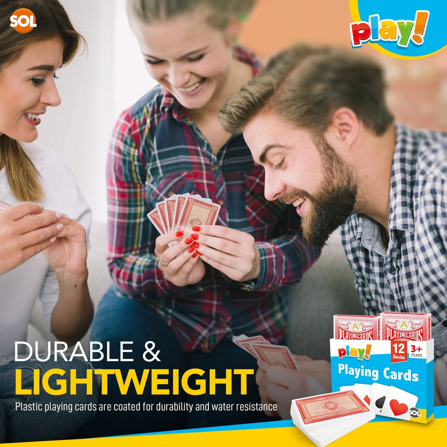 Play Standard Playing Cards – Plastic Coated Traditional Card Deck