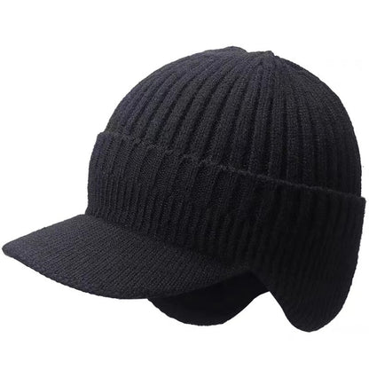 Warm Ear Protection Hat Men's Thickened Woolen Cap