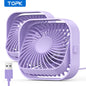 USB Desk Fan,[2Pack]Strong Airflow&Quiet Operation Mini Personal Fan,3 Speed Wind Small Fan,360°Rotatable Table Cooling Fan