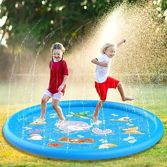 Snowmen Inflatable Splash Pad For Kids, PVC Water Play Mat