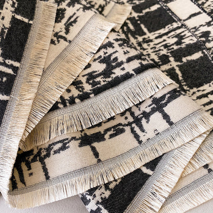 Cashmere-like Double-sided Scarf Camellia Tassel Air-conditioned Room Cloak