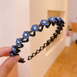 Non-slip Rhinestone Headbands - Elegant Solid Wave Design, Perfect for Styling and Everyday Charm
