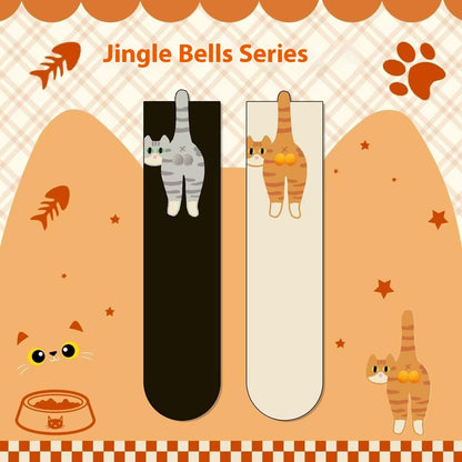 Cute Cat Socks With Balls Summer Breathable Soft Cotton Socks Funny Cotton Sock Middle Tube Girl Women Novelty Sport Socks