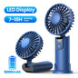 Portable Handheld Fan 5000Mah USB Rechargeable Foldable Fan 3 in 1 Personal Travel Fan with Digital Display Desk Fan