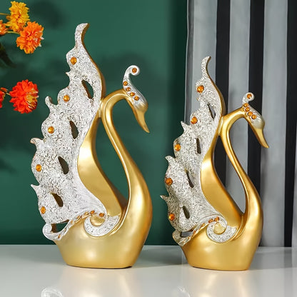 Modern Swan Handicraft Statue for Decor