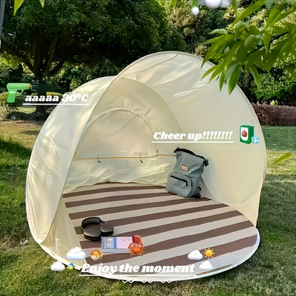 Automatic Instant Pop-up Sun Shelter, Portable Beach Tent, UV Protection, Easy Zipper Closure, with Compact Carry Bag