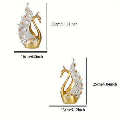 Modern Swan Handicraft Statue for Decor