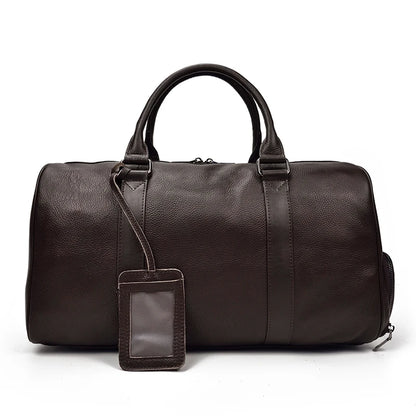 Genuine Leather Travel Bag For Men Women