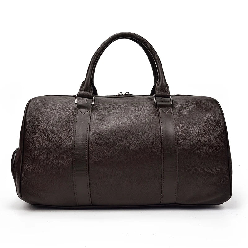 Genuine Leather Travel Bag For Men Women