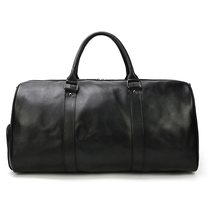 Genuine Leather Travel Bag For Men Women