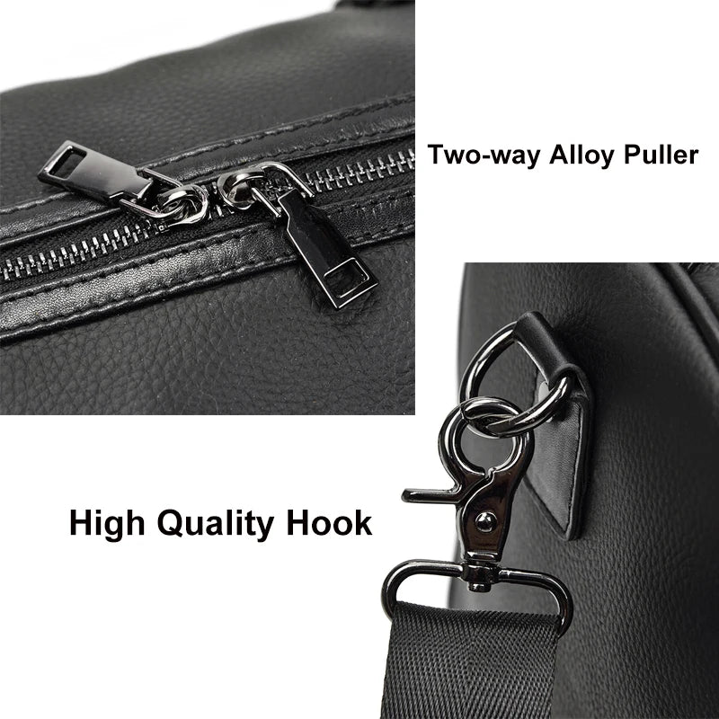 Genuine Leather Travel Bag For Men Women