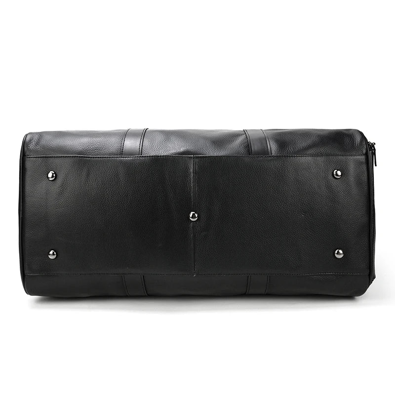 Genuine Leather Travel Bag For Men Women